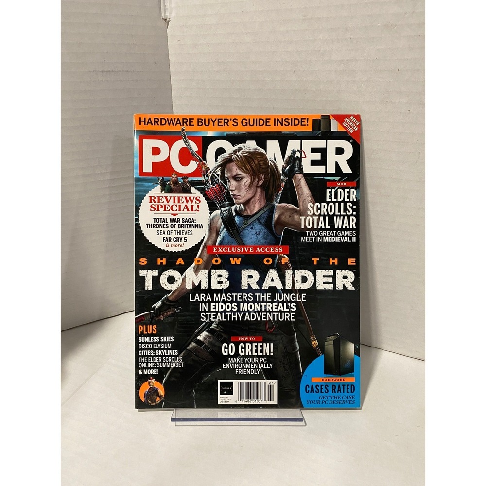PC Gamer Magazine Issue 306 Shadow of the Tomb Raider July 2018 Lara Croft Cover